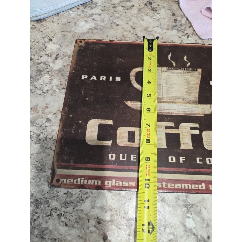 Tin Vintage Look Coffee Sign Paris Classic Queen of Coffee 14